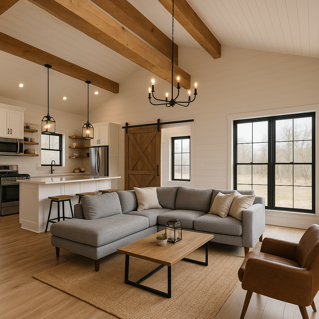 cheap barndominium interior