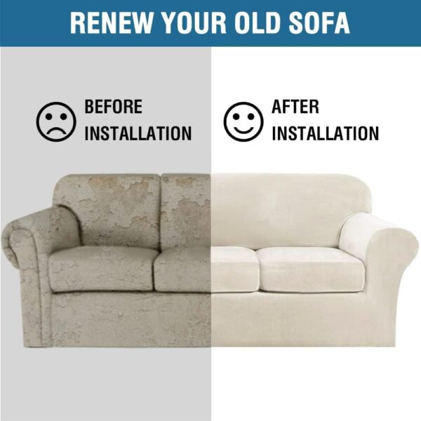 Luxury Velvet Sofa Slipcover